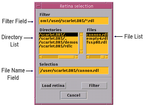 Retina Selection Window
